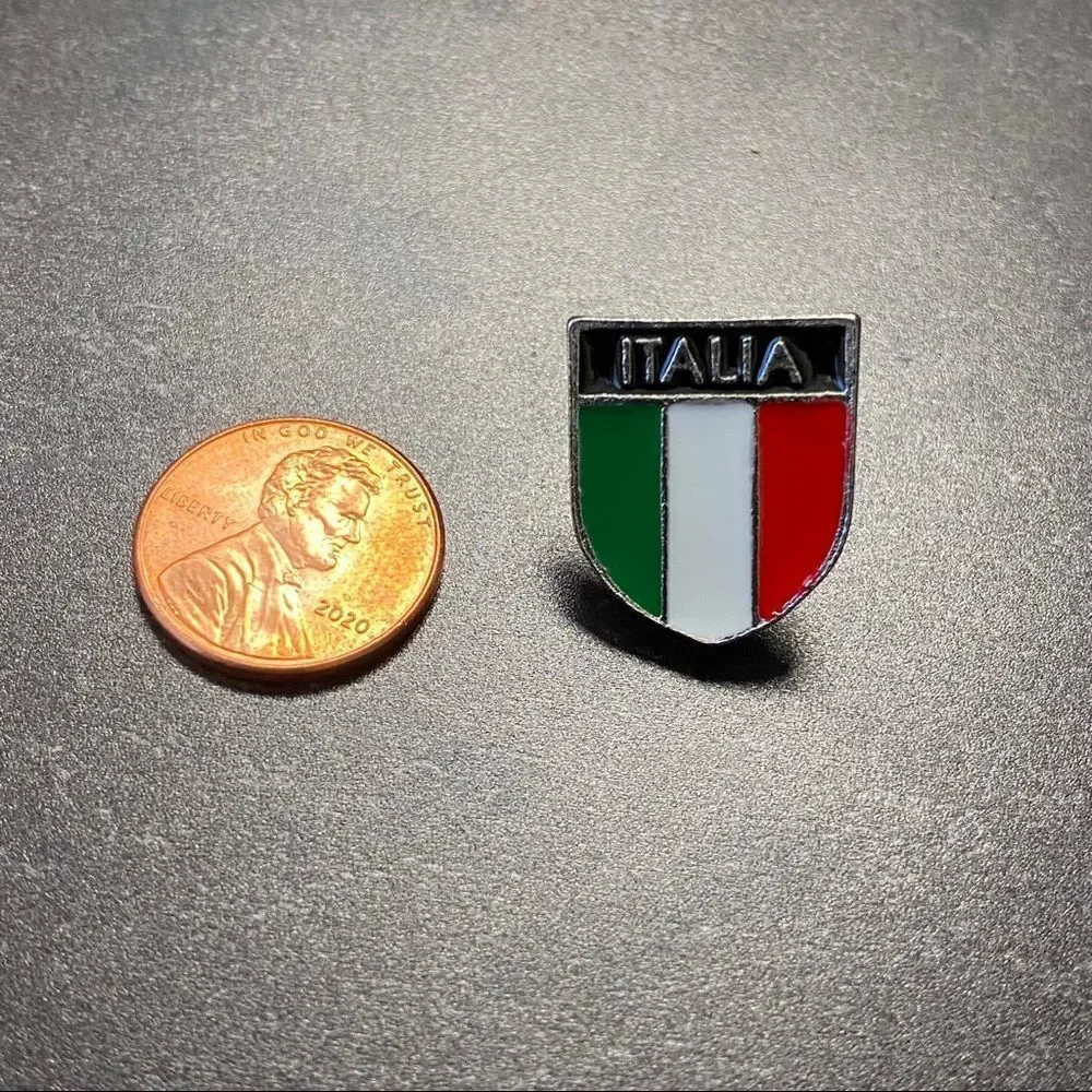 Italia Small Enamel Pin/ Brooch Lapel